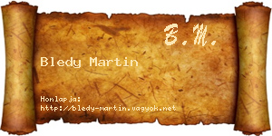 Bledy Martin névjegykártya